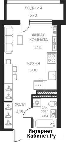 Квартира-студия, 33 м², 6/12 эт. на продажу в Екатеринбурге Екатеринбург - изображение 1