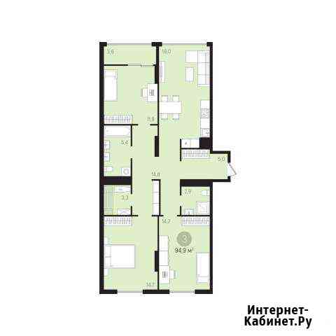 3-комнатная квартира, 95 м², 4/13 эт. на продажу в Тюмени Тюмень