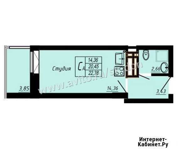 Квартира-студия, 22.8 м², 17/24 эт. на продажу в Ростове-на-Дону Ростов-на-Дону - изображение 1