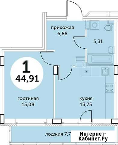 1-комнатная квартира, 44.9 м², 3/10 эт. на продажу в Перми Пермь - изображение 1