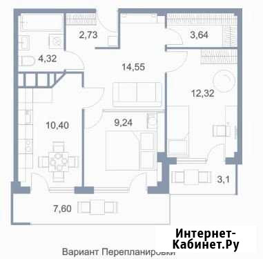 2-комнатная квартира, 66.4 м², 1/6 эт. на продажу в Дубовом Дубовое - изображение 1