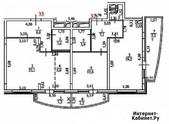 1-комнатная квартира, 121 м², 7/7 эт. на продажу в Красногорске Московской области Красногорск