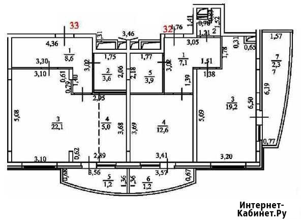1-комнатная квартира, 121 м², 7/7 эт. на продажу в Красногорске Московской области Красногорск - изображение 1
