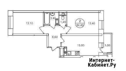 2-комнатная квартира, 54.4 м², 10/17 эт. на продажу в Люберцах Люберцы