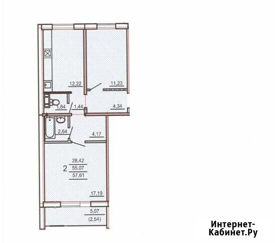 2-комнатная квартира, 58 м², 1/10 эт. на продажу в Челябинске Челябинск - изображение 1