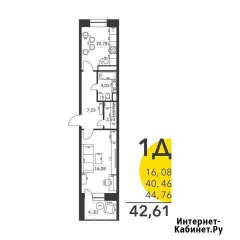 1-комнатная квартира, 42.6 м², 5/17 эт. на продажу в Домодедово Домодедово