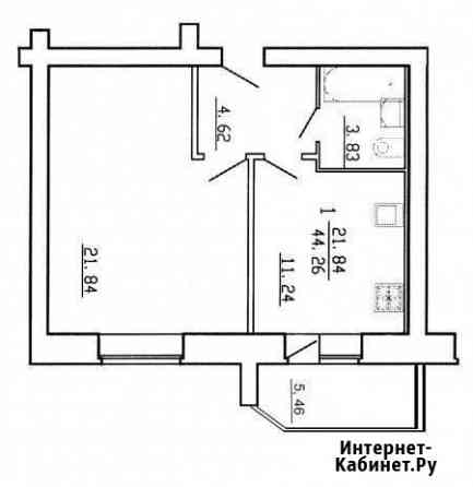 1-комнатная квартира, 45 м², 1/9 эт. в аренду на длительный срок в Старой Старая