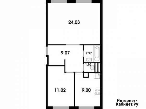 2-комнатная квартира, 56.6 м², 1/4 эт. на продажу в Лесном Городке Лесной Городок