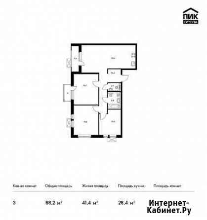 3-комнатная квартира, 88.2 м², 2/24 эт. на продажу в Тюмени Тюмень