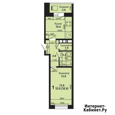 1-комнатная квартира, 35.2 м², 10/10 эт. на продажу в Коврове Ковров - изображение 1