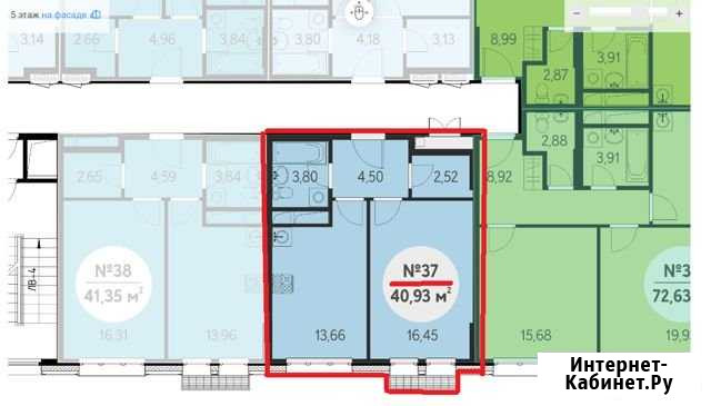 1-комнатная квартира, 41 м², 5/11 эт. на продажу в Обнинске Обнинск - изображение 1