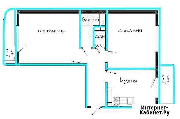2-комнатная квартира, 63 м², 8/17 эт. на продажу в Сочи Сочи - изображение 1