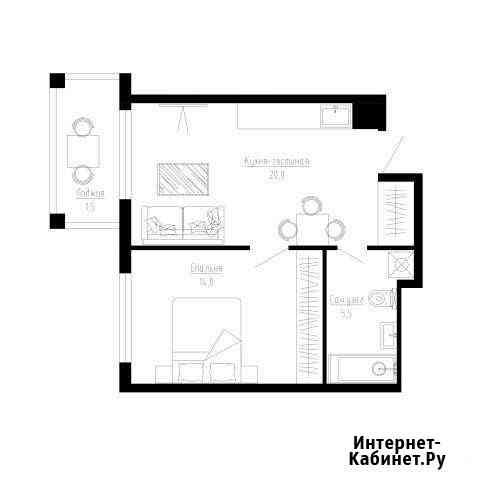 2-комнатная квартира, 40 м², 1/4 эт. на продажу в Анапе Анапа