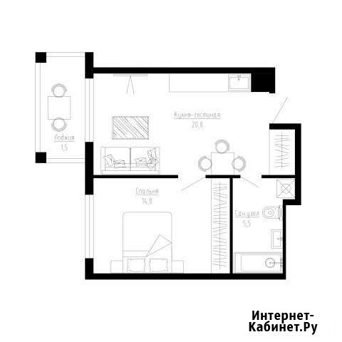 2-комнатная квартира, 40 м², 1/4 эт. на продажу в Анапе Анапа - изображение 1