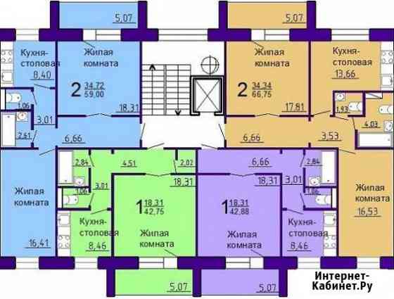 1-комнатная квартира, 43 м², 2/10 эт. на продажу в Челябинске Челябинск