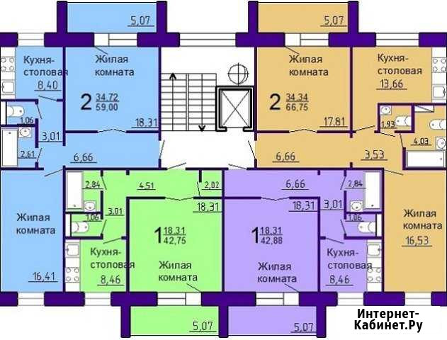 1-комнатная квартира, 43 м², 2/10 эт. на продажу в Челябинске Челябинск - изображение 1
