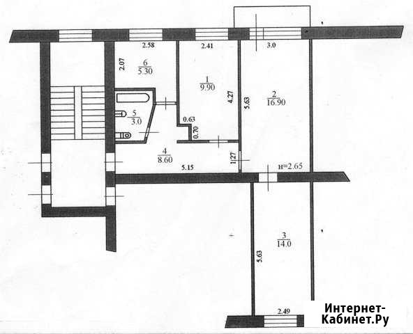 3-комнатная квартира, 58.3 м², 1/5 эт. на продажу в Урюпинске Урюпинск - изображение 1