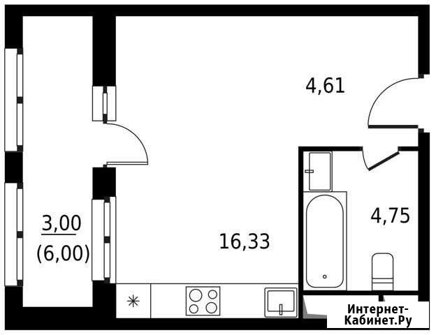 Квартира-студия, 28.7 м², 14/25 эт. на продажу в Москве Москва - изображение 1