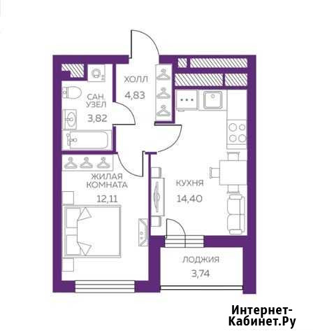 1-комнатная квартира, 37 м², 24/29 эт. на продажу в Екатеринбурге Екатеринбург - изображение 1