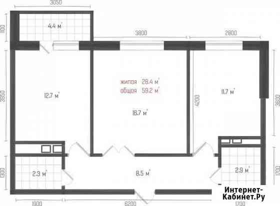 2-комнатная квартира, 59.2 м², 9/16 эт. на продажу в Ставрополе Ставрополь
