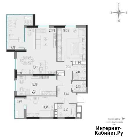 4-комнатная квартира, 117 м², 20/22 эт. на продажу в Ижевске Ижевск - изображение 1