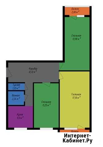 3-комнатная квартира, 64 м², 4/9 эт. на продажу в Дзержинске Дзержинск - изображение 1