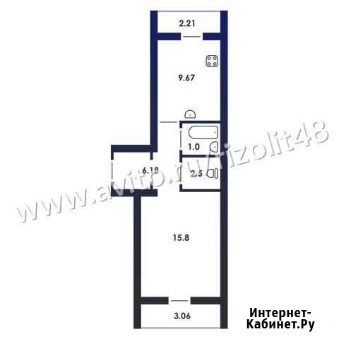 1-комнатная квартира, 37 м², 9/10 эт. на продажу в Липецке Липецк - изображение 1