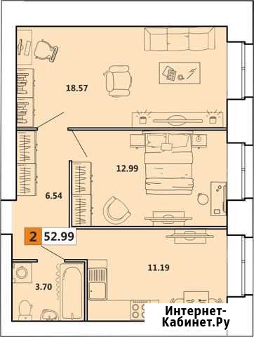 2-комнатная квартира, 53 м², 1/11 эт. на продажу в Архангельске Архангельск - изображение 1