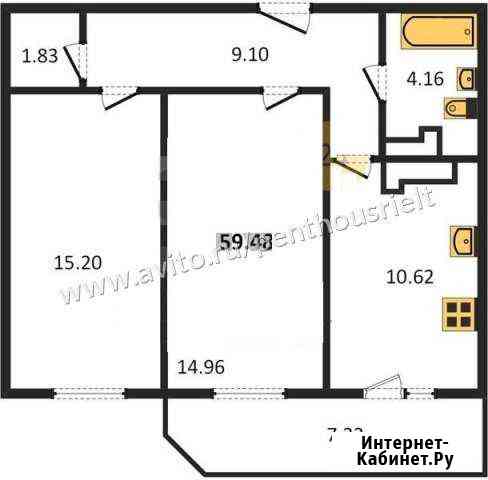 2-комнатная квартира, 59.5 м², 9/17 эт. на продажу во Владимире Владимир