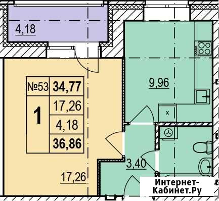 1-комнатная квартира, 39 м², 8/9 эт. на продажу в Нижнем Новгороде Нижний Новгород - изображение 1