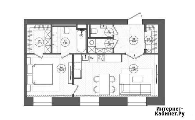 Квартира со свободной планировкой, 56.2 м², 5/7 эт. на продажу в Москве Москва - изображение 1