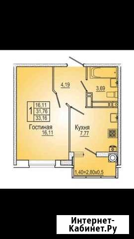 1-комнатная квартира, 33.1 м², 19/21 эт. на продажу в Ростове-на-Дону Ростов-на-Дону - изображение 1