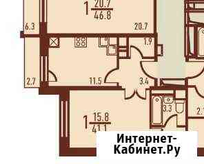 1-комнатная квартира, 41.1 м², 15/17 эт. на продажу в Мурино Мурино