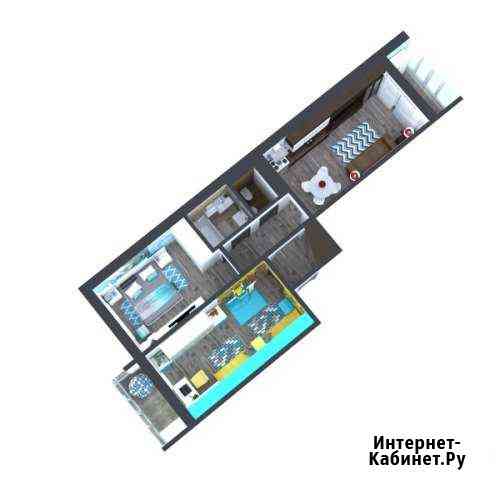 3-комнатная квартира, 67.8 м², 2/16 эт. на продажу в Барнауле Барнаул