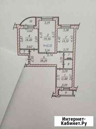 3-комнатная квартира, 87.8 м², 5/5 эт. на продажу в Чебоксарах Чебоксары