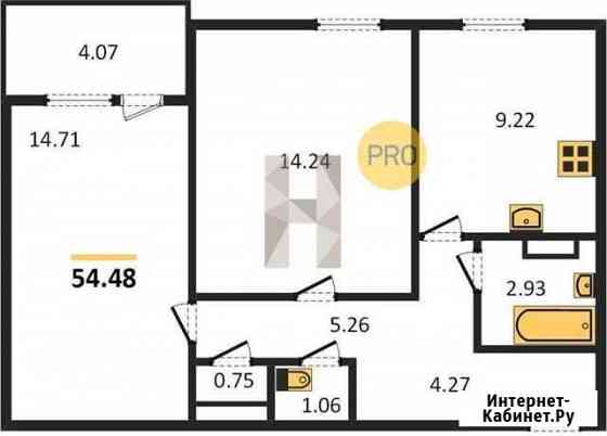 2-комнатная квартира, 54.5 м², 5/5 эт. на продажу в Колпино Колпино