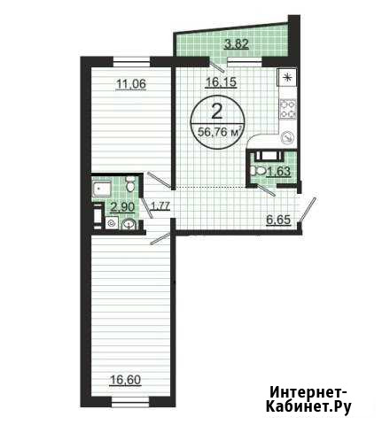 3-комнатная квартира, 56.8 м², 4/11 эт. на продажу в Челябинске Челябинск - изображение 1