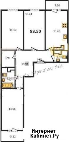 3-комнатная квартира, 83.5 м², 4/17 эт. на продажу во Владимире Владимир - изображение 1