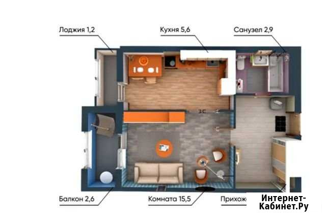 1-комнатная квартира, 33.7 м², 9/10 эт. на продажу в Твери Тверь - изображение 1