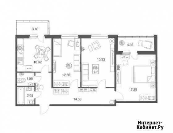 3-комнатная квартира, 75.4 м², 1/4 эт. на продажу в Токсово Токсово