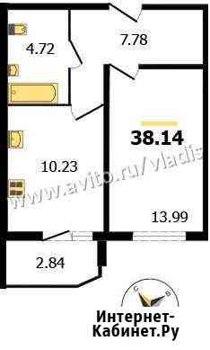 1-комнатная квартира, 38.1 м², 16/17 эт. на продажу во Владимире Владимир