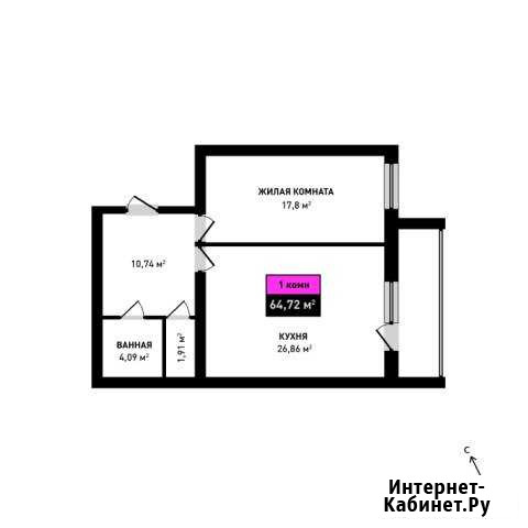 1-комнатная квартира, 64.3 м², 5/5 эт. на продажу в Мелеузе Мелеуз - изображение 1