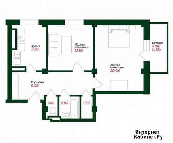 2-комнатная квартира, 60.7 м², 1/6 эт. на продажу в Ростове-на-Дону Ростов-на-Дону