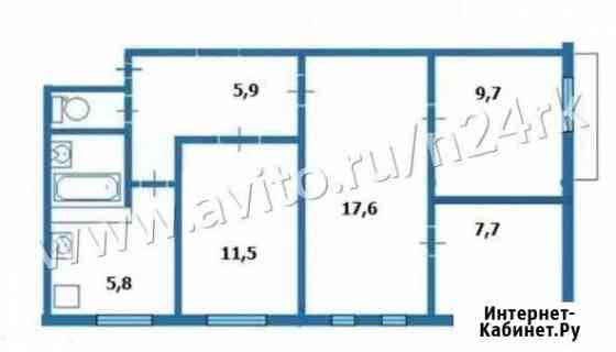 4-комнатная квартира, 64 м², 5/5 эт. на продажу в Ростове-на-Дону Ростов-на-Дону