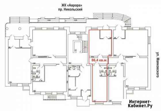 Помещение свободного назначения, 86.4 кв.м. Архангельск