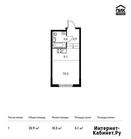 1-комнатная квартира, 22.9 м², 2/18 эт. на продажу в Ростове-на-Дону Ростов-на-Дону - изображение 1