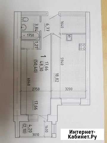 1-комнатная квартира, 50.4 м², 3/3 эт. на продажу в Вологде Вологда - изображение 1