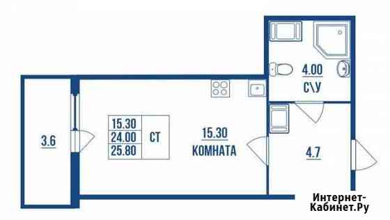 Квартира-студия, 25.8 м², 2/25 эт. на продажу в Пушкине Пушкин