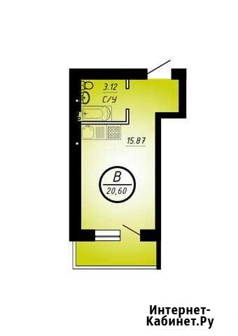 Квартира-студия, 20.5 м², 4/5 эт. на продажу в Краснодаре Краснодар - изображение 1