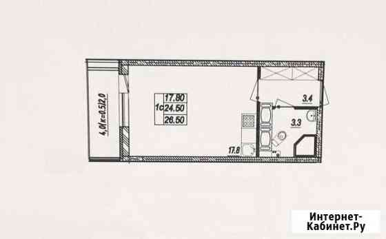 Квартира-студия, 26.5 м², 14/25 эт. на продажу в Пушкине Пушкин